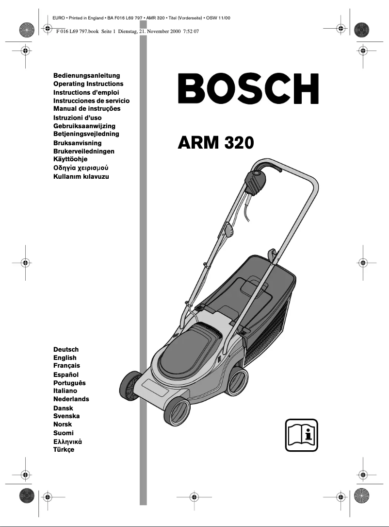 First page image of the manual for ARM 320