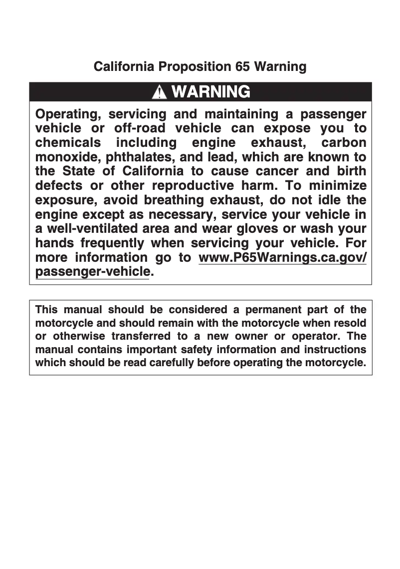 Page 1 of the manual User Manual Suzuki GSX250R (2020)