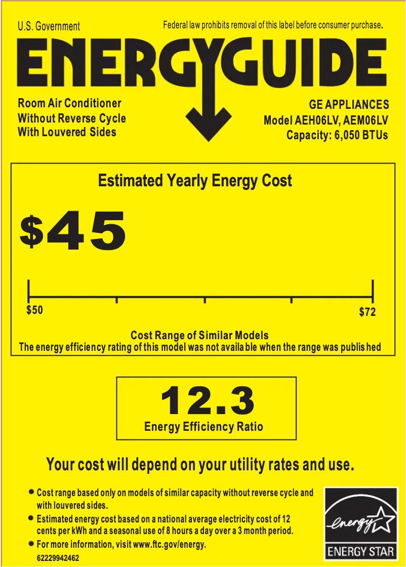 First page image of the manual for AEH06LV