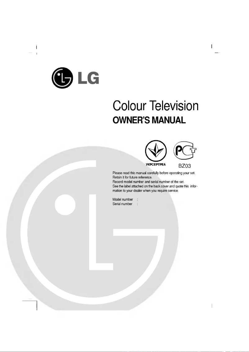 Page 1 of the manual User Manual LG 29FC2ANX