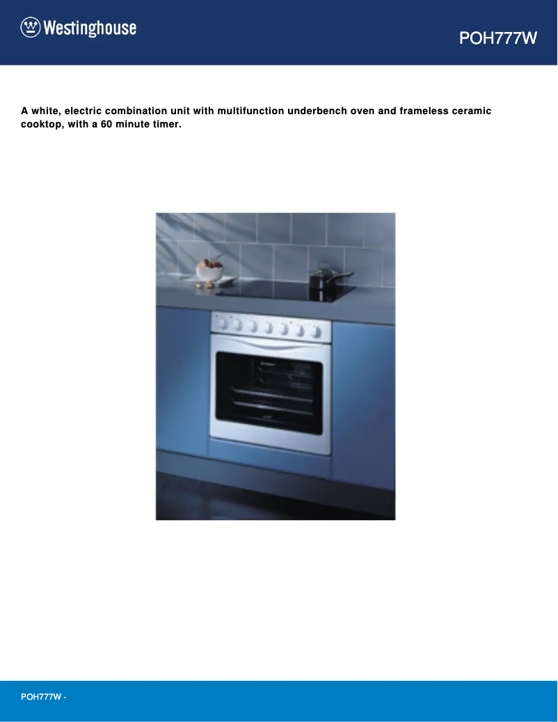 First page image of the manual for POH777W