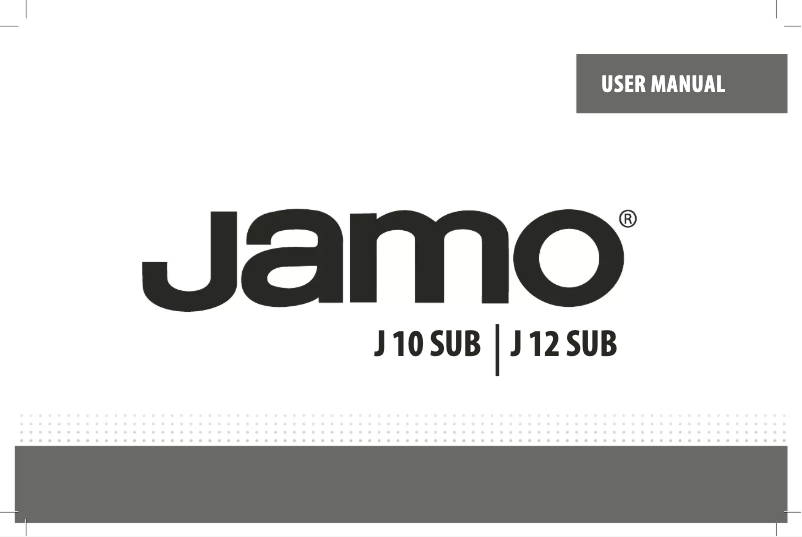 Page 1 of the manual User Manual Jamo J 12 SUB