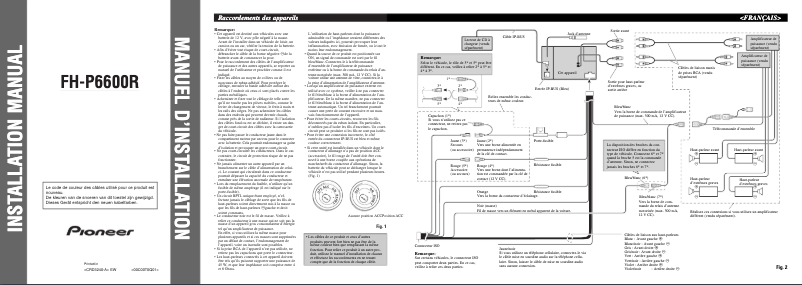 Page 1 of the manual User Manual Pioneer FH-P6600R