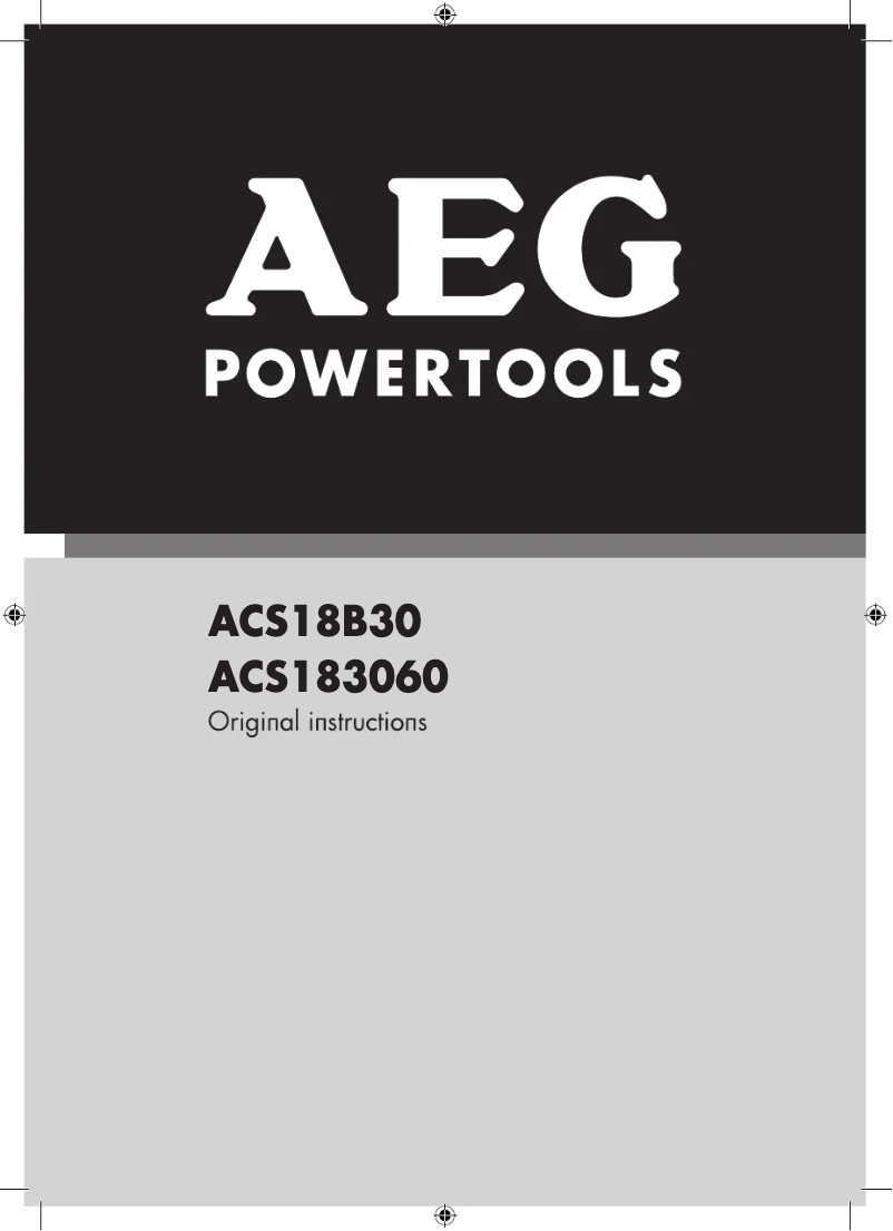 Page 1 of the manual User Manual AEG ACS18B30