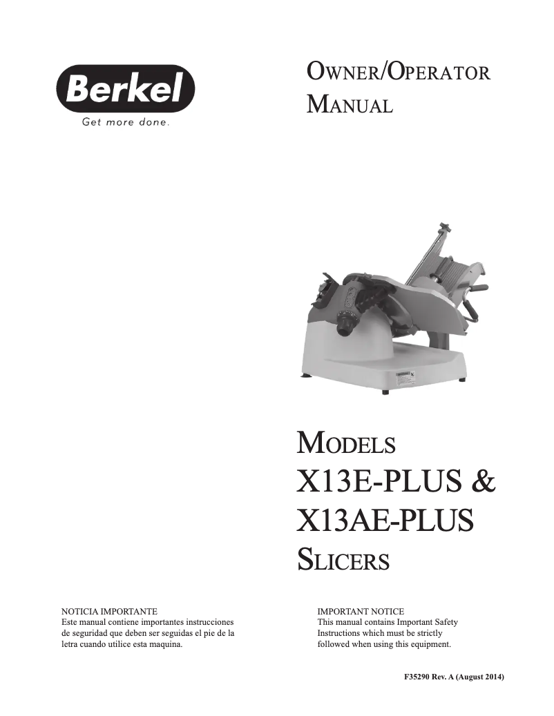 First page image of the manual for X13AE-PLUS