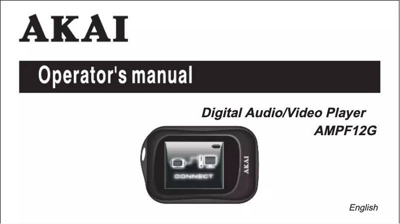 Page 1 of the manual User Manual AKAI AMPF12G