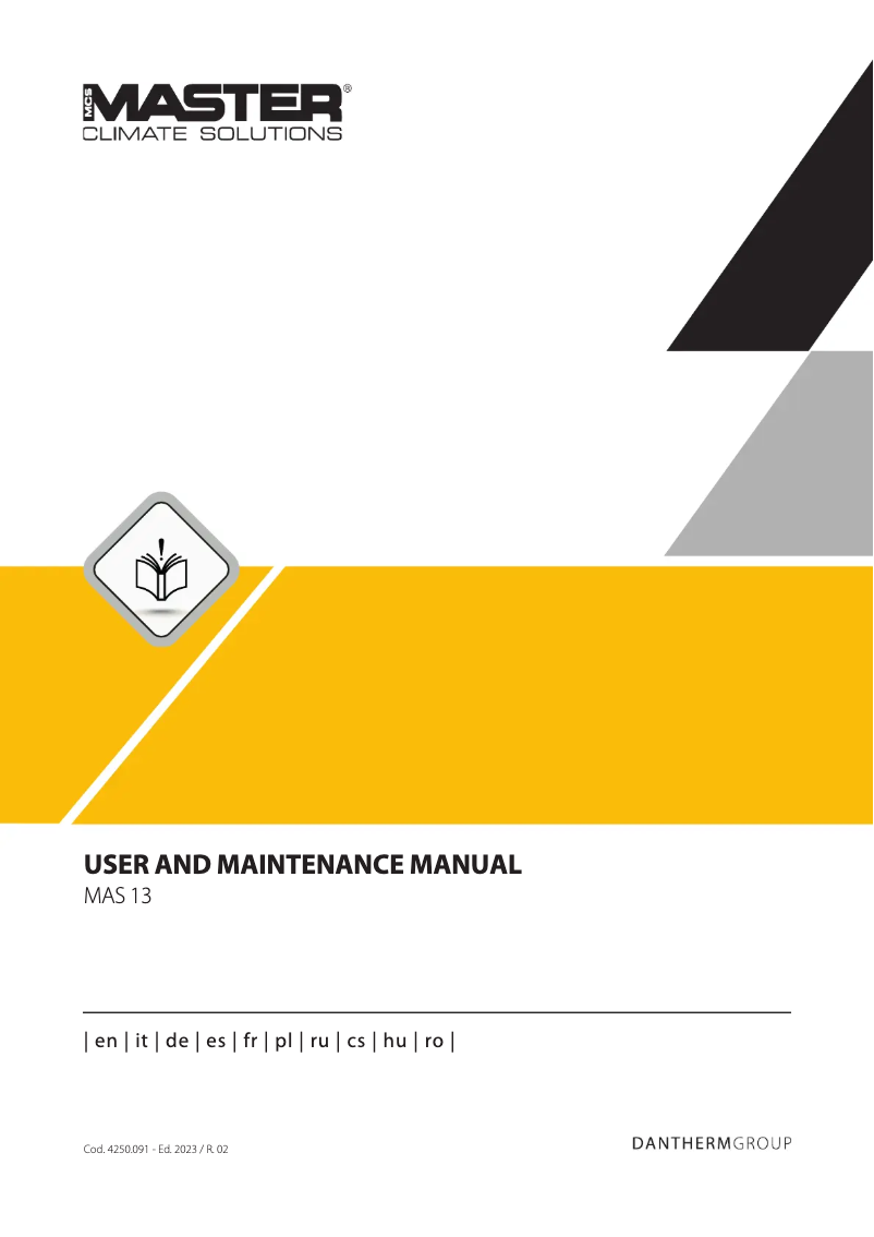 First page image of the manual for MAS 13
