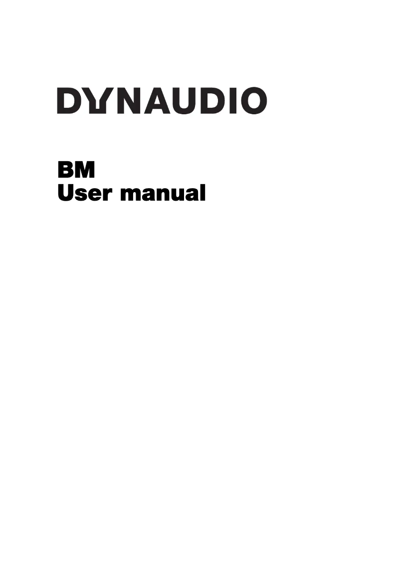 First page image of the manual for BM6A