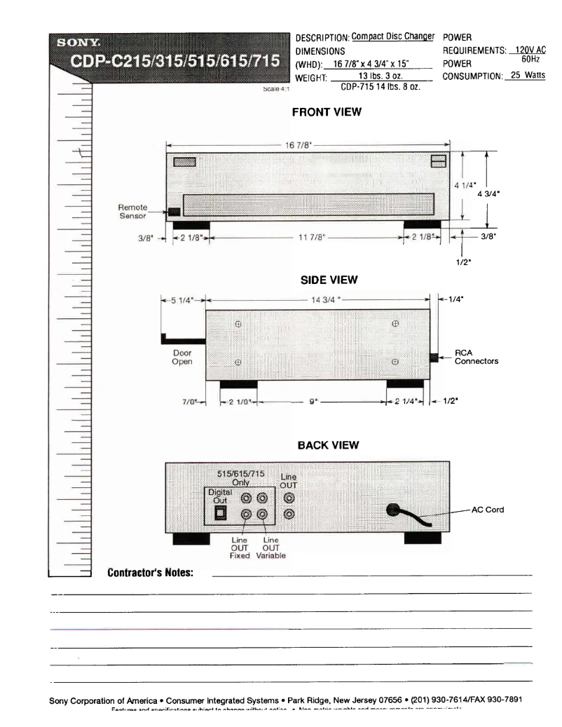 First page image of the manual for CDP-C215