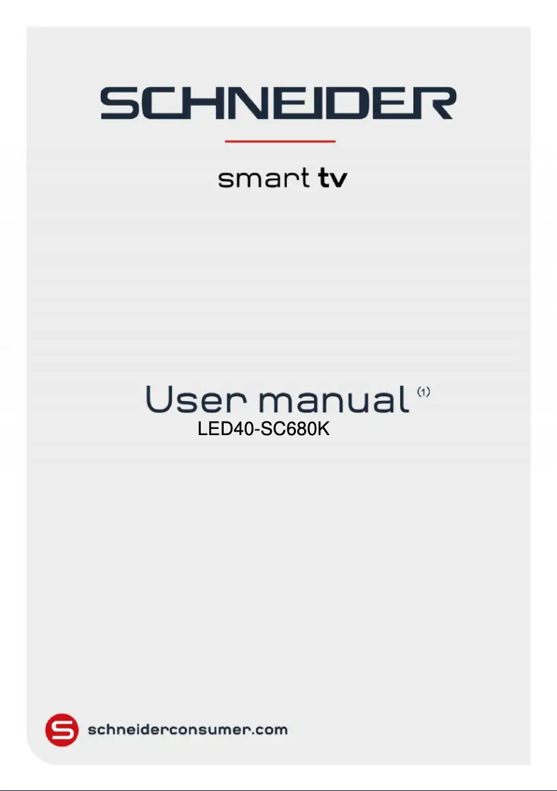 First page image of the manual for LED40-SC680K