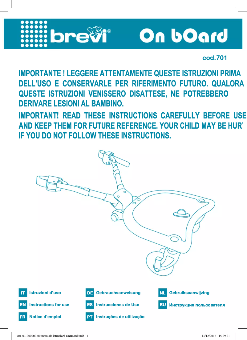 First page image of the manual for On Board