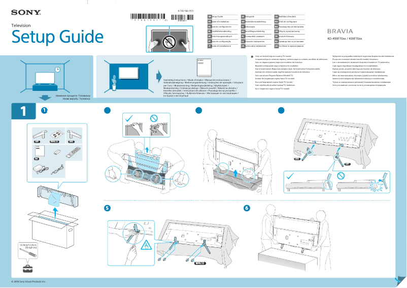 Page 1 of the manual User Manual Sony Bravia KD-43XF7003