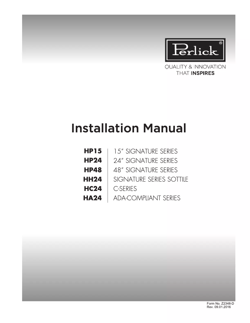 First page image of the manual for HH24RS-3