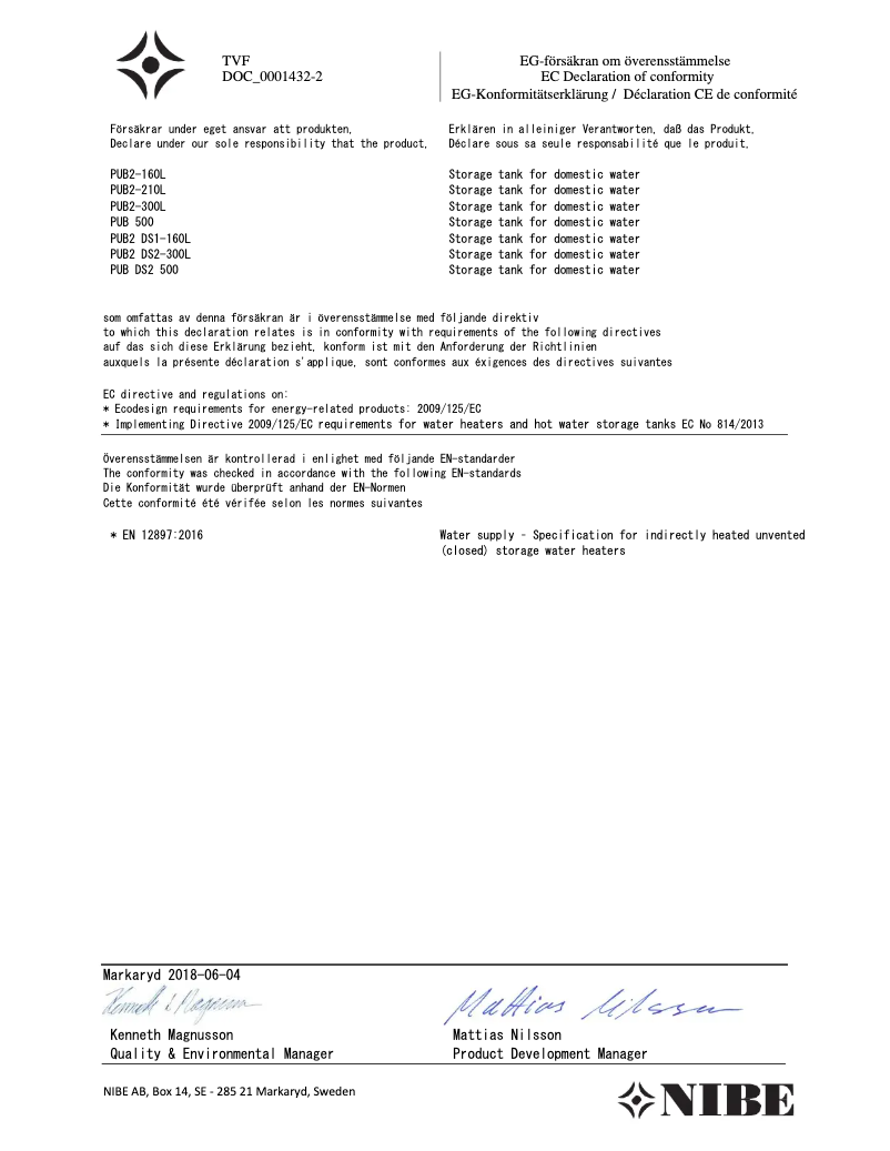 Image de la première page du manuel de l'appareil PUB2 500