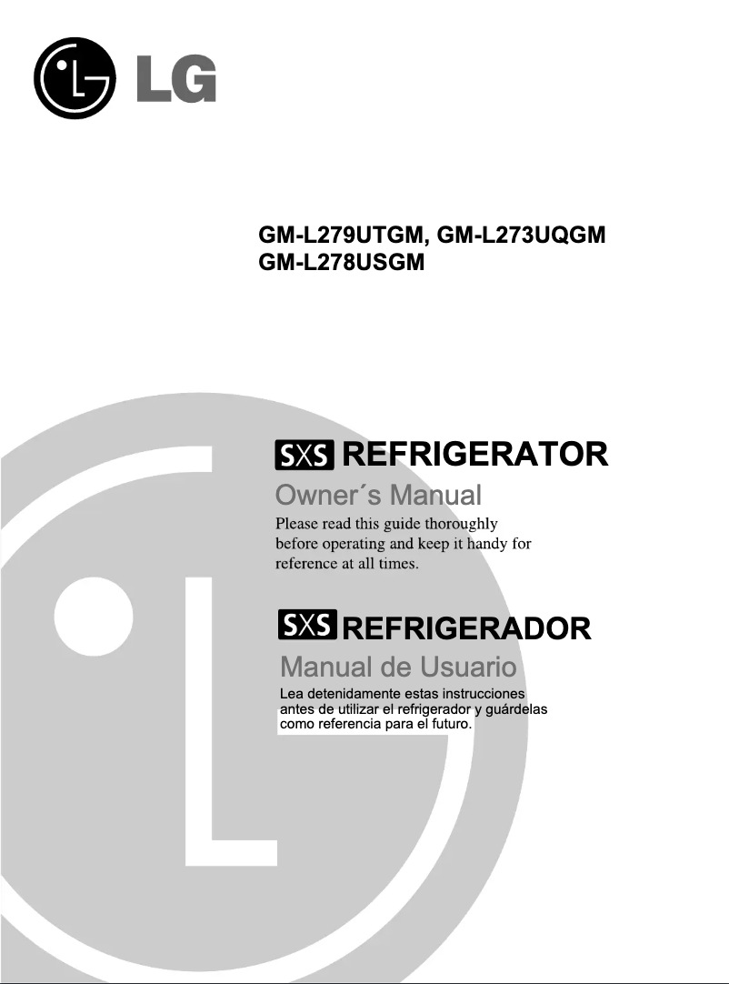 First page image of the manual for GM-L279UTGM