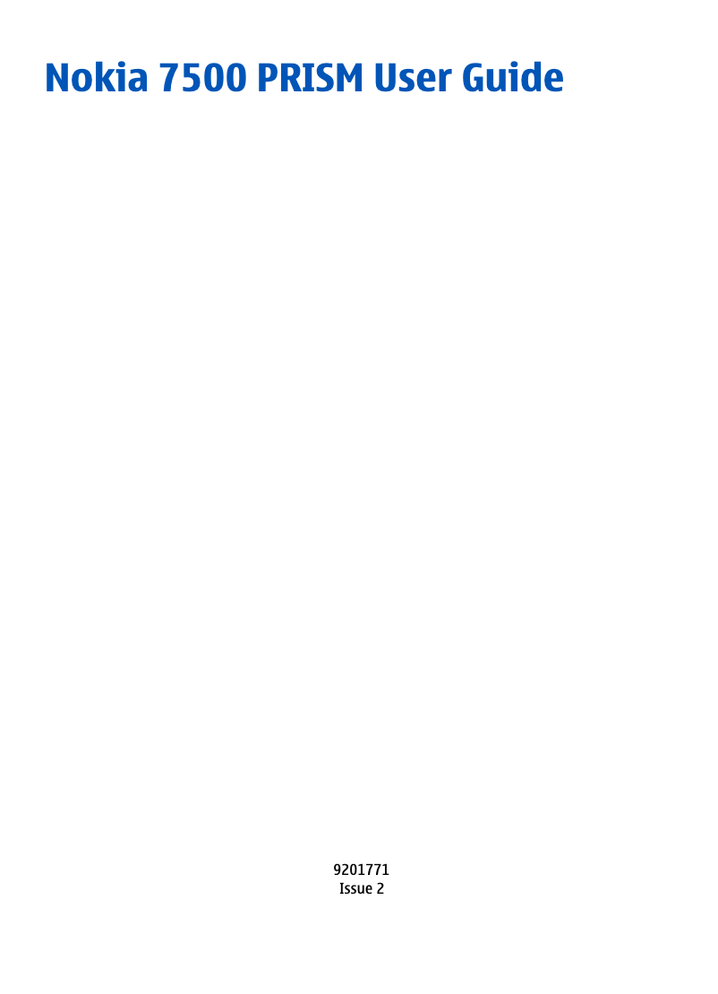 Page 1 of the manual User Manual Atto 7500