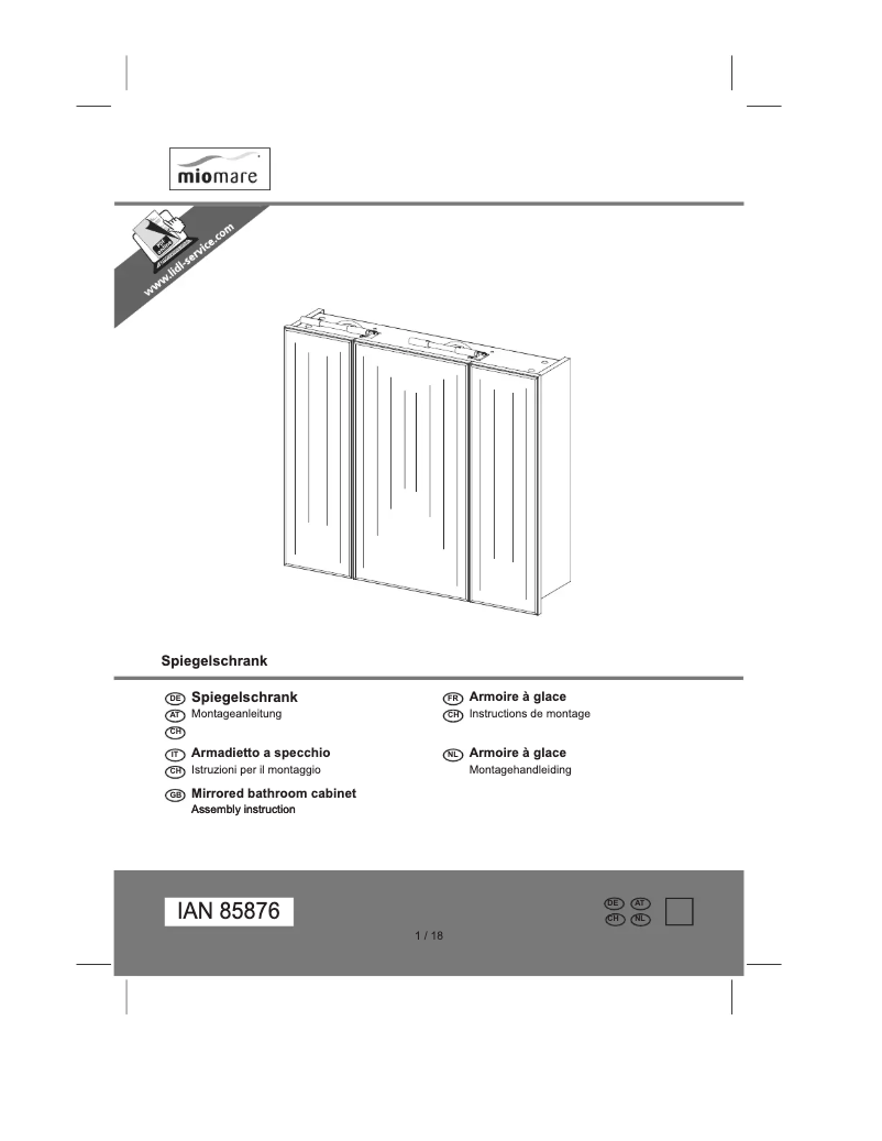 First page image of the manual for IAN 93982