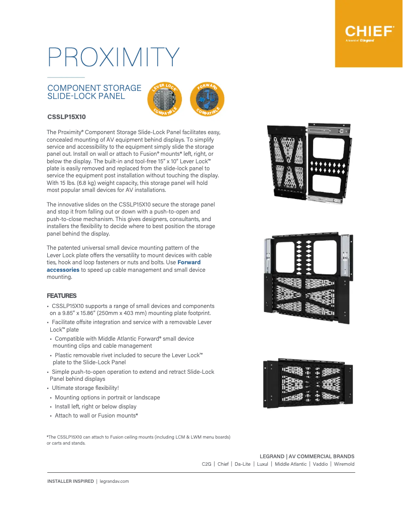 Image de la première page du manuel de l'appareil CSSLP15X10