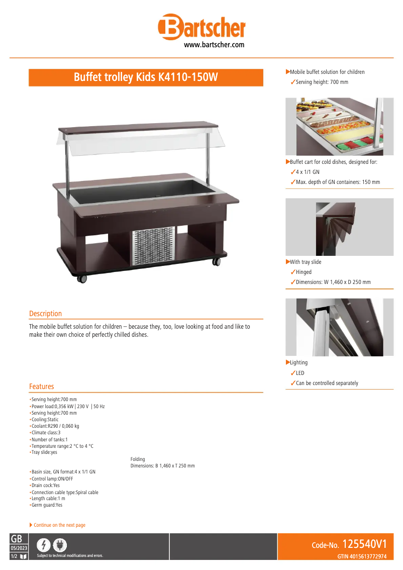 First page image of the manual for K4110-150W