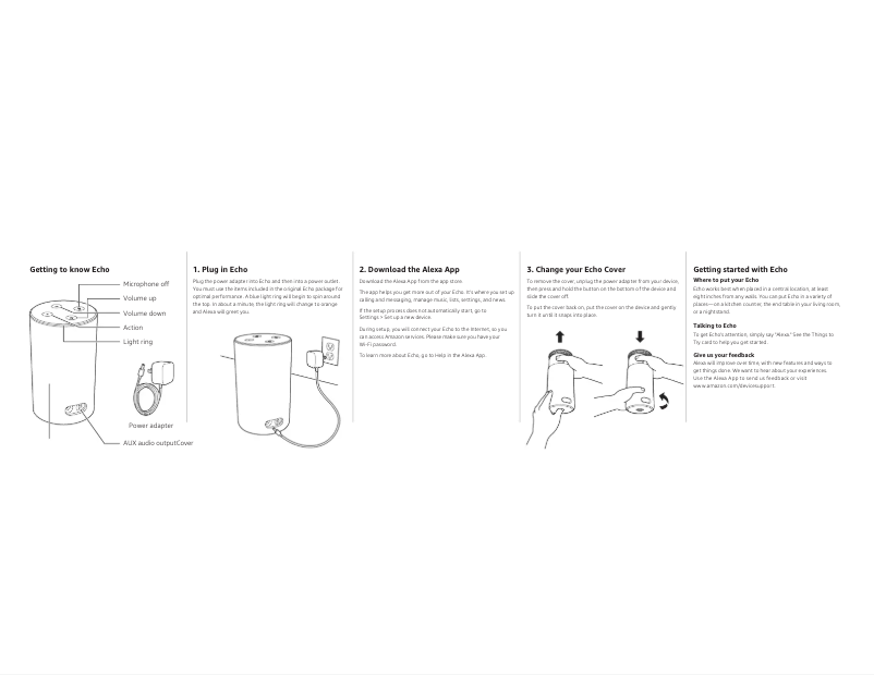 Page 1 of the manual User Manual Amazon Echo (2nd Generation)