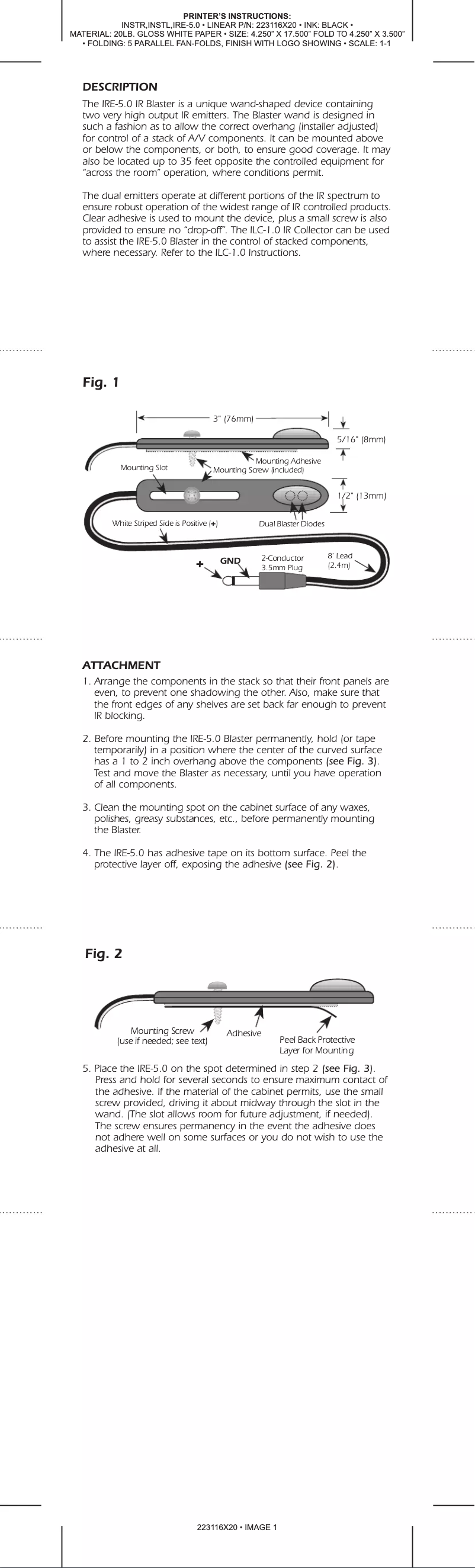 Page 1 of the manual User Manual SpeakerCraft IRE 5.0