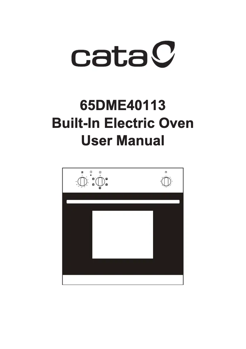 Page 1 of the manual User Manual CATA 65DME40113