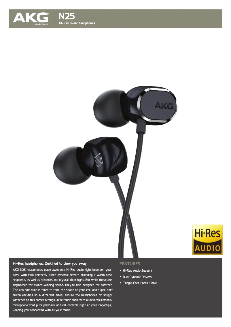 First page image of the manual for N25