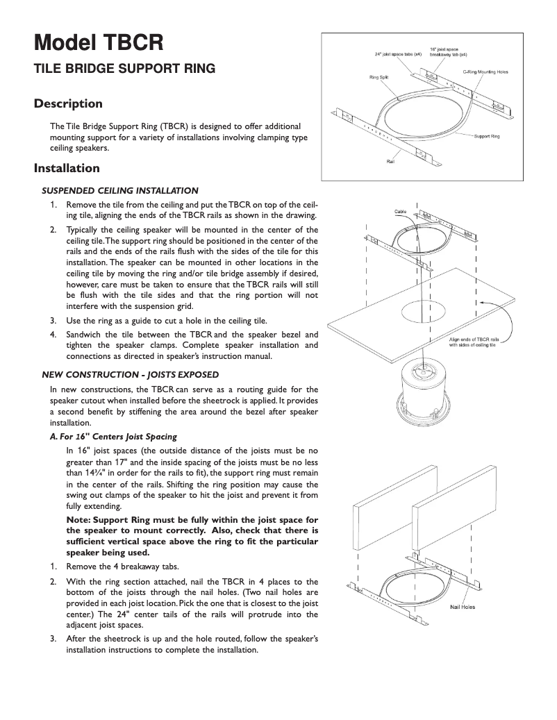 Page 1 of the manual User Manual Bogen TBCR