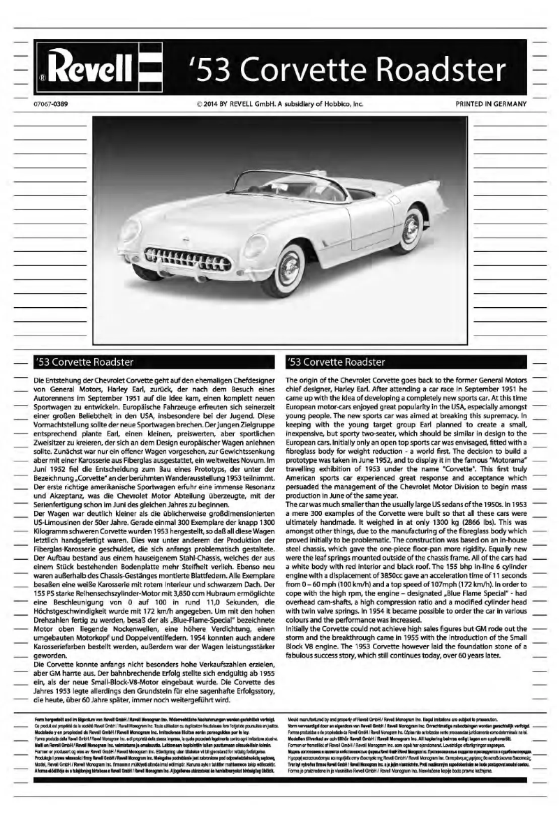 Page 1 of the manual User Manual Revell Chevy Impala Police Car