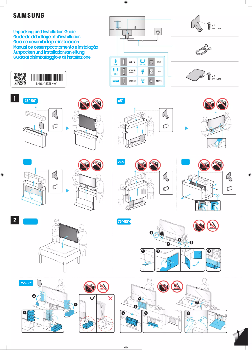 First page image of the manual for QN65QN90C