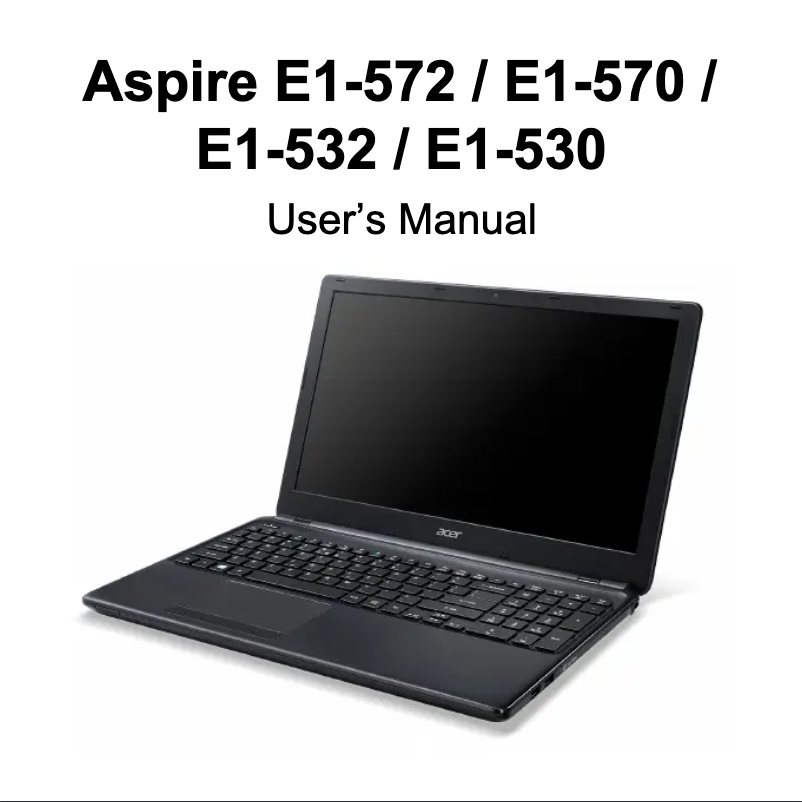 First page image of the manual for E1-570-33214G1TDnkk