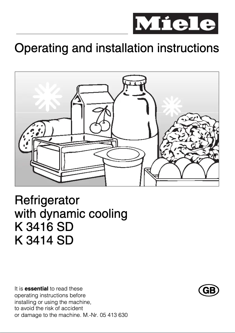 First page image of the manual for K 3416 SD