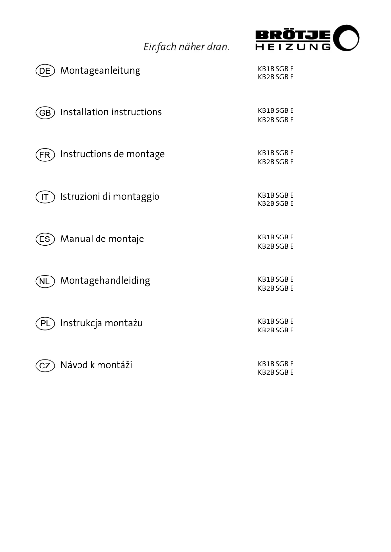 First page image of the manual for SGB 400 i