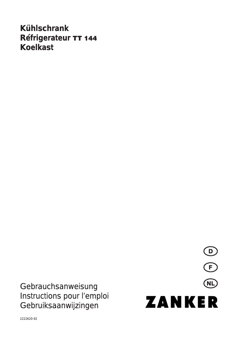 First page image of the manual for TT144