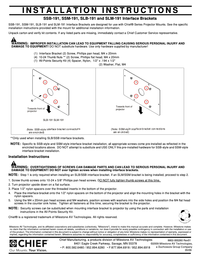 First page image of the manual for RPMB191
