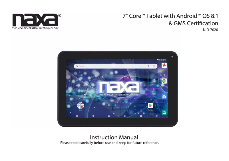 Page 1 of the manual User Manual Naxa NID-7020