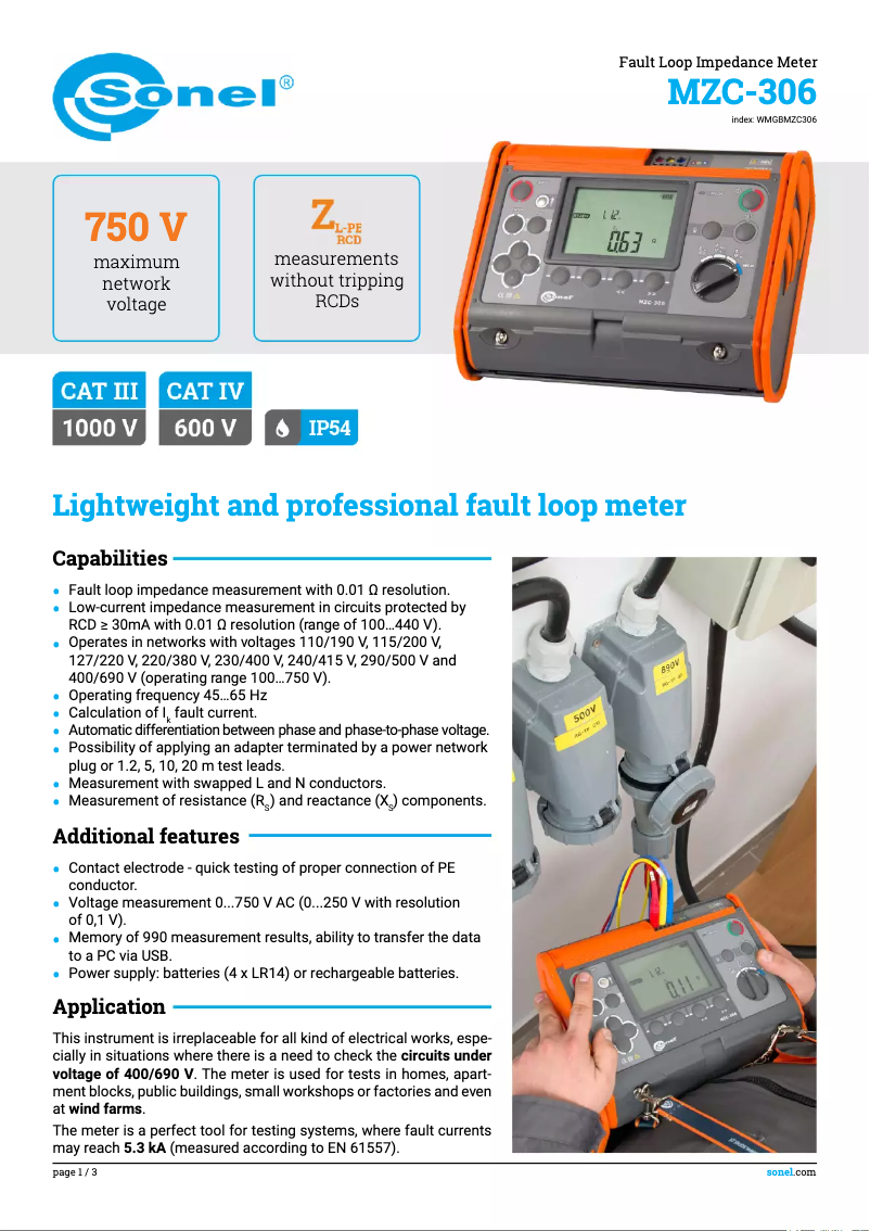 First page image of the manual for MZC-306