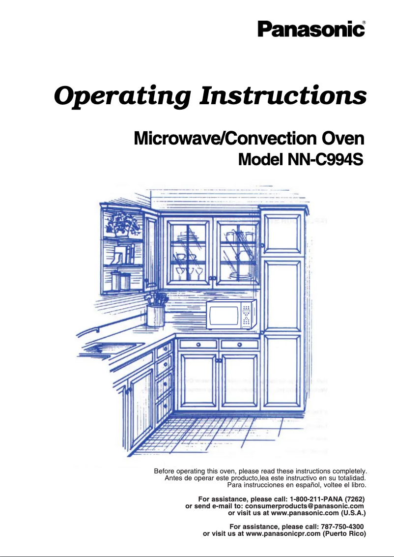 Page 1 of the manual User Manual Panasonic NN-C994S