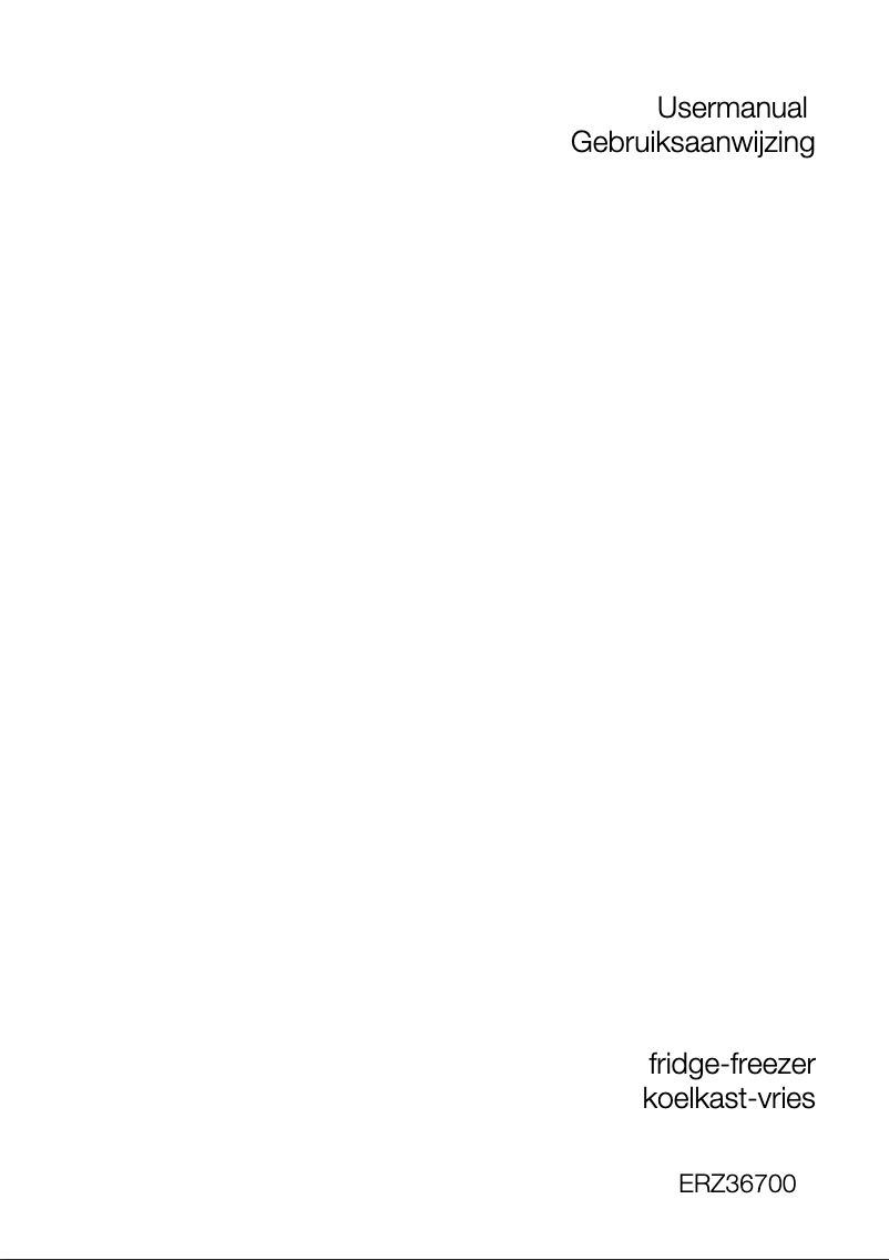 First page image of the manual for ERZ36700