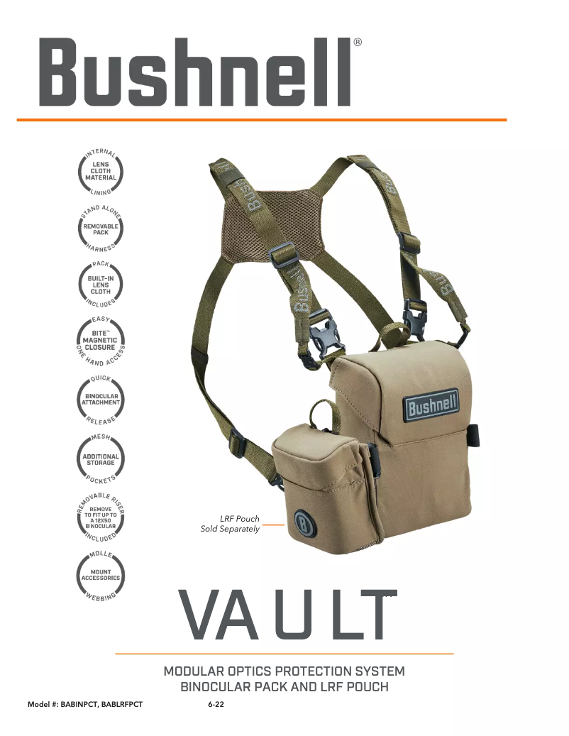 Page 1 de la notice Manuel utilisateur Bushnell Vault