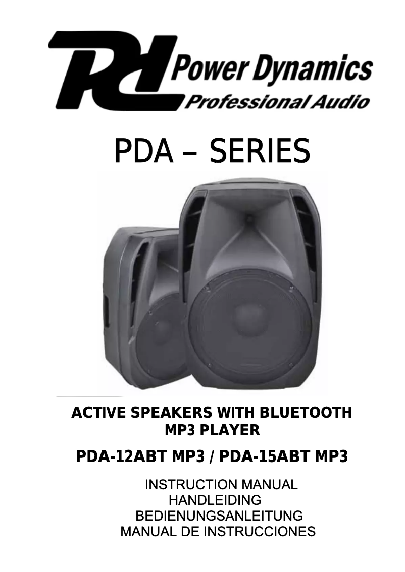 First page image of the manual for Active Speaker Bluetooth MP3 PDA 12ABT
