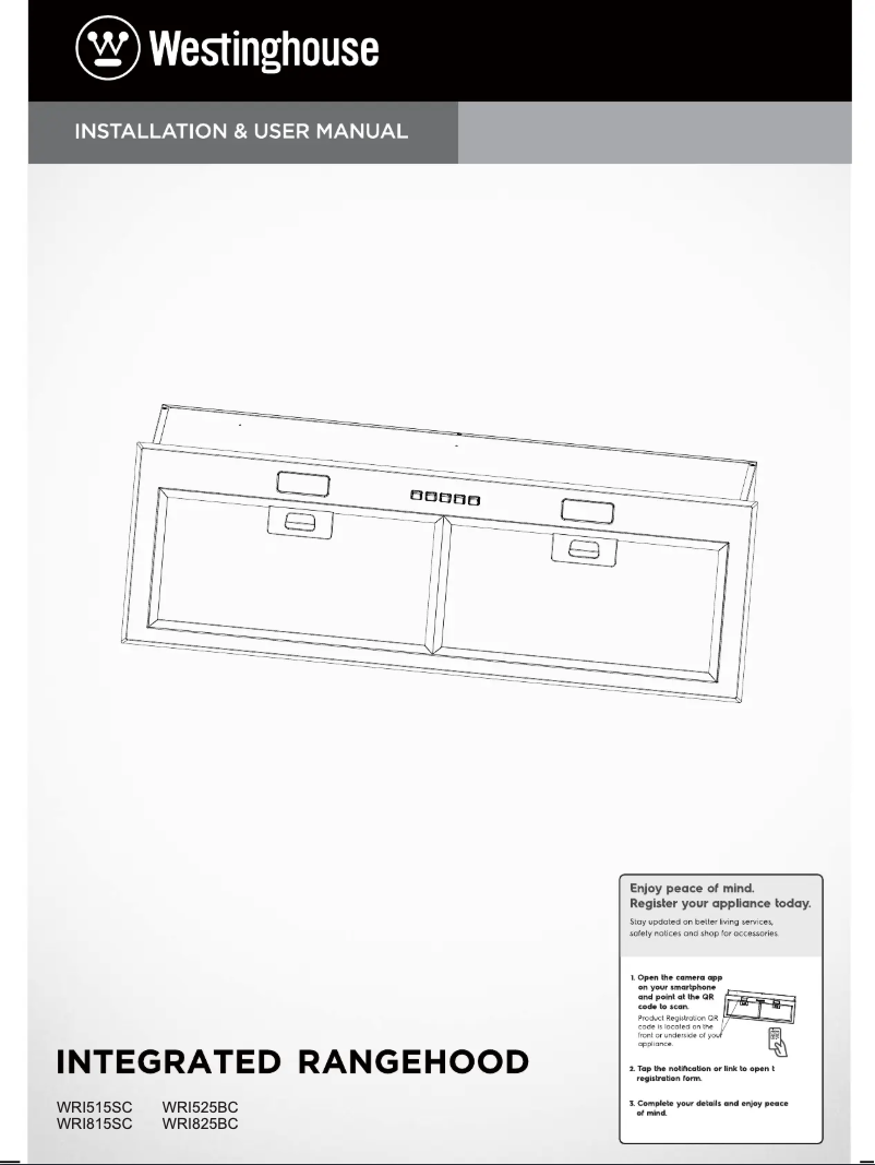 First page image of the manual for WRI825BC