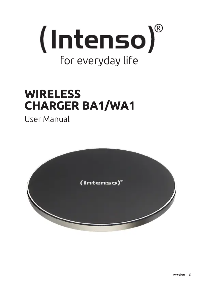 First page image of the manual for WA1