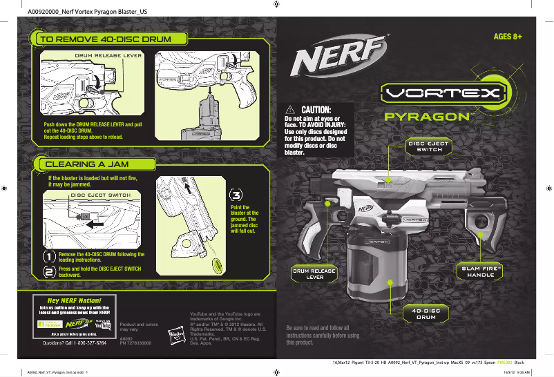 Page 1 of the manual User Manual Hasbro B9597