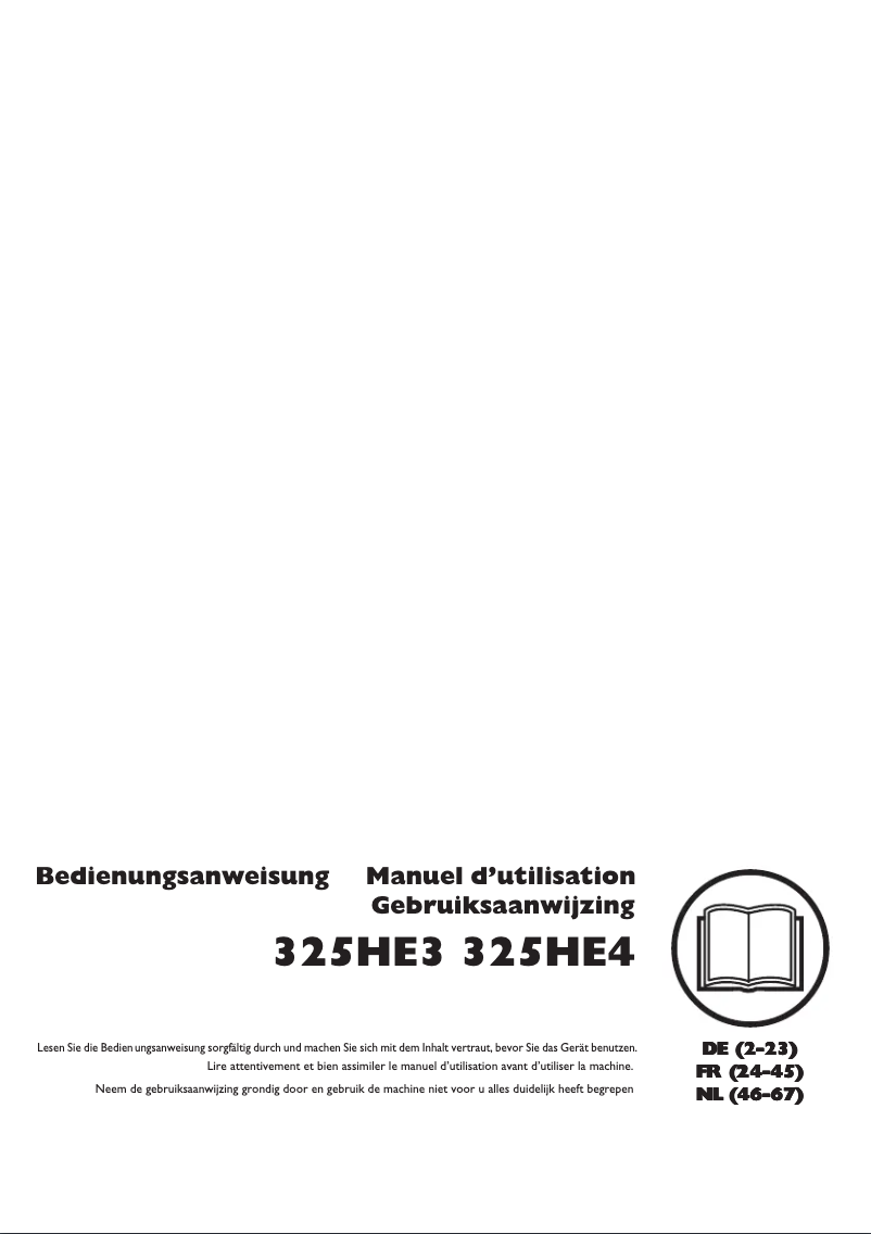 Page 1 of the manual User Manual Husqvarna 325HE3