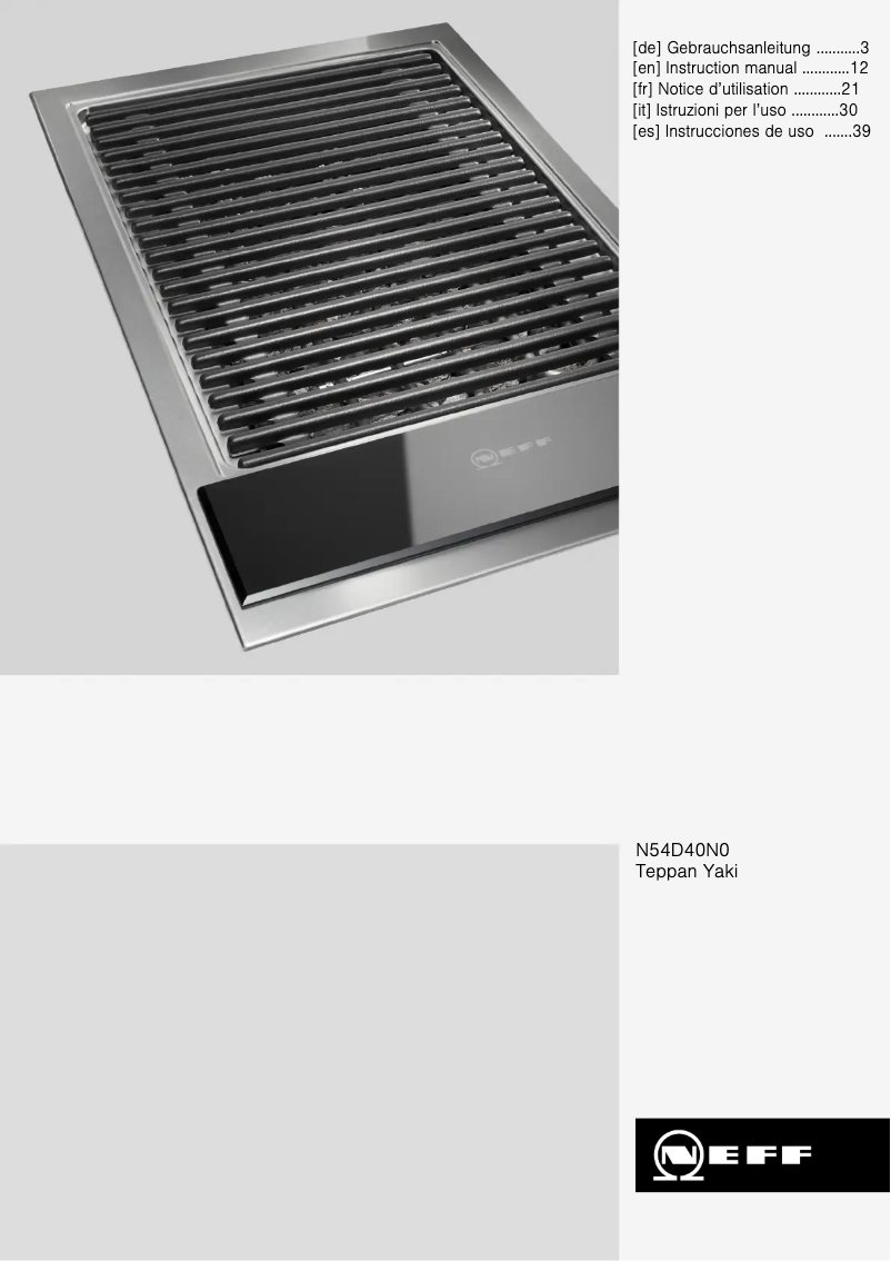 Page 1 of the manual User Manual Neff ND 5440 N