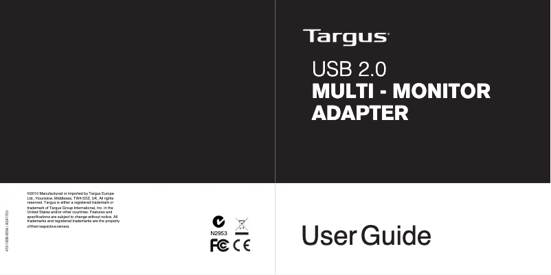 First page image of the manual for ACA11EUZ