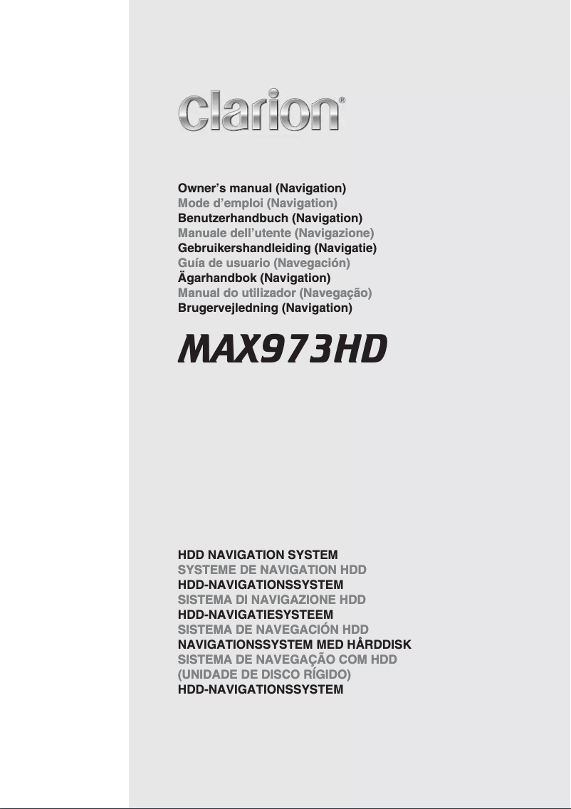 Image de la première page du manuel de l'appareil MAX973HD