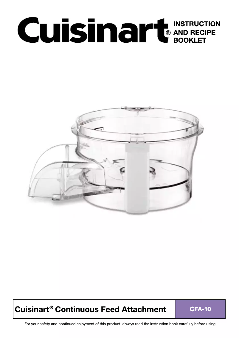 First page image of the manual for Continuous Feed CFA-10