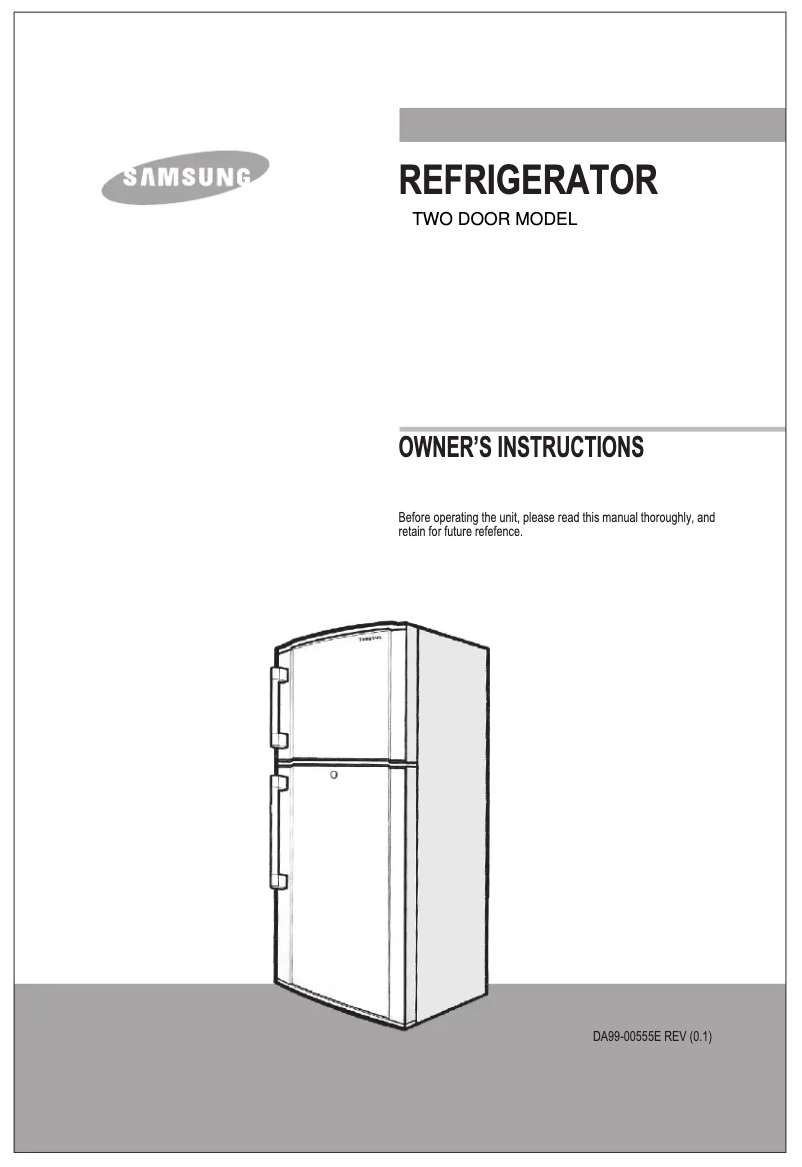 First page image of the manual for RT29YVMS1